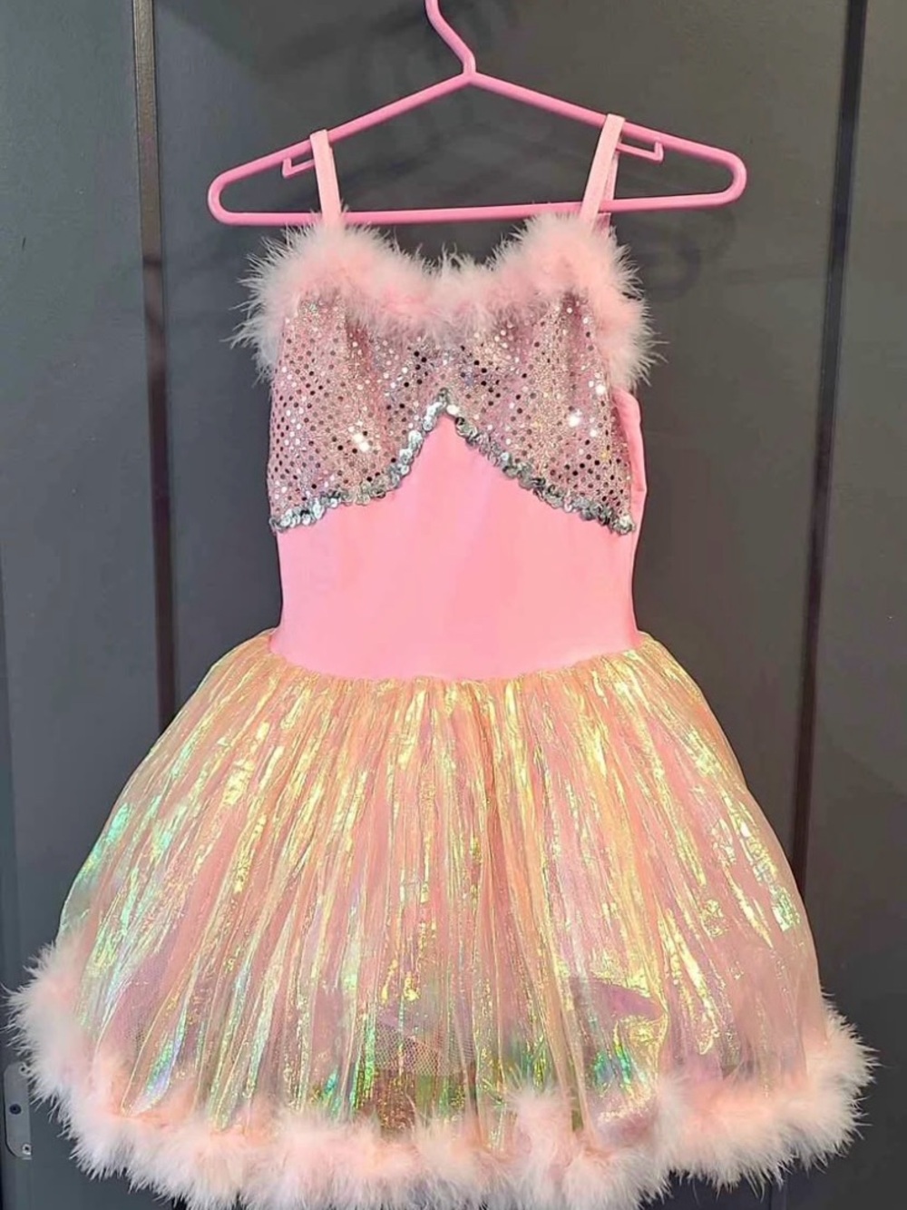 Pink Sequin & Tulle Fairy Halloween Dress for Kids - 10-12y